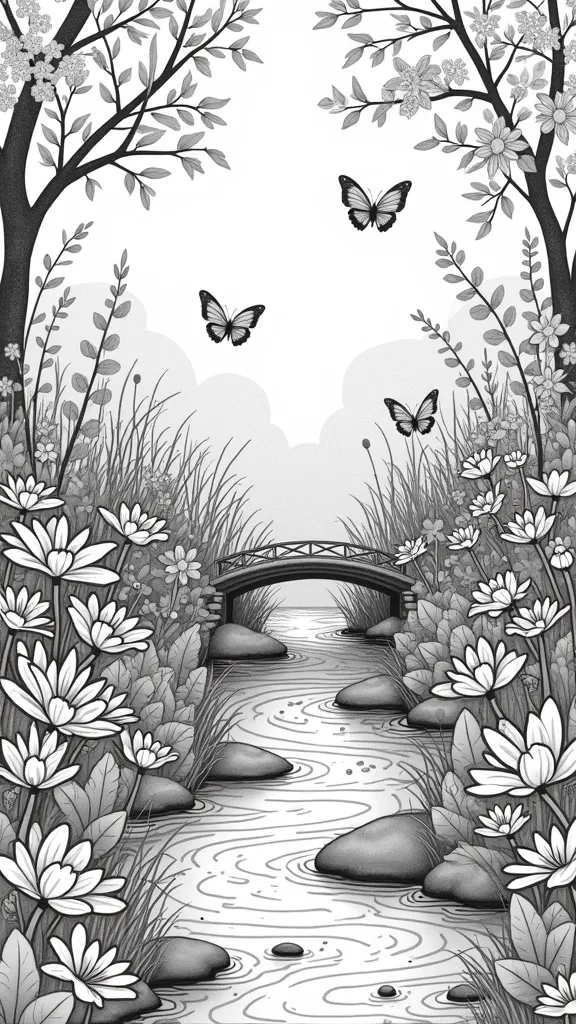 watercolor coloring page